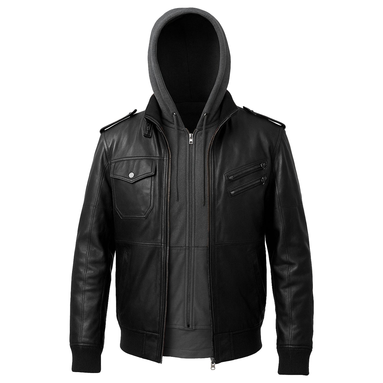Men's Distressed Motorcycle Leather Jacket LC-0987
