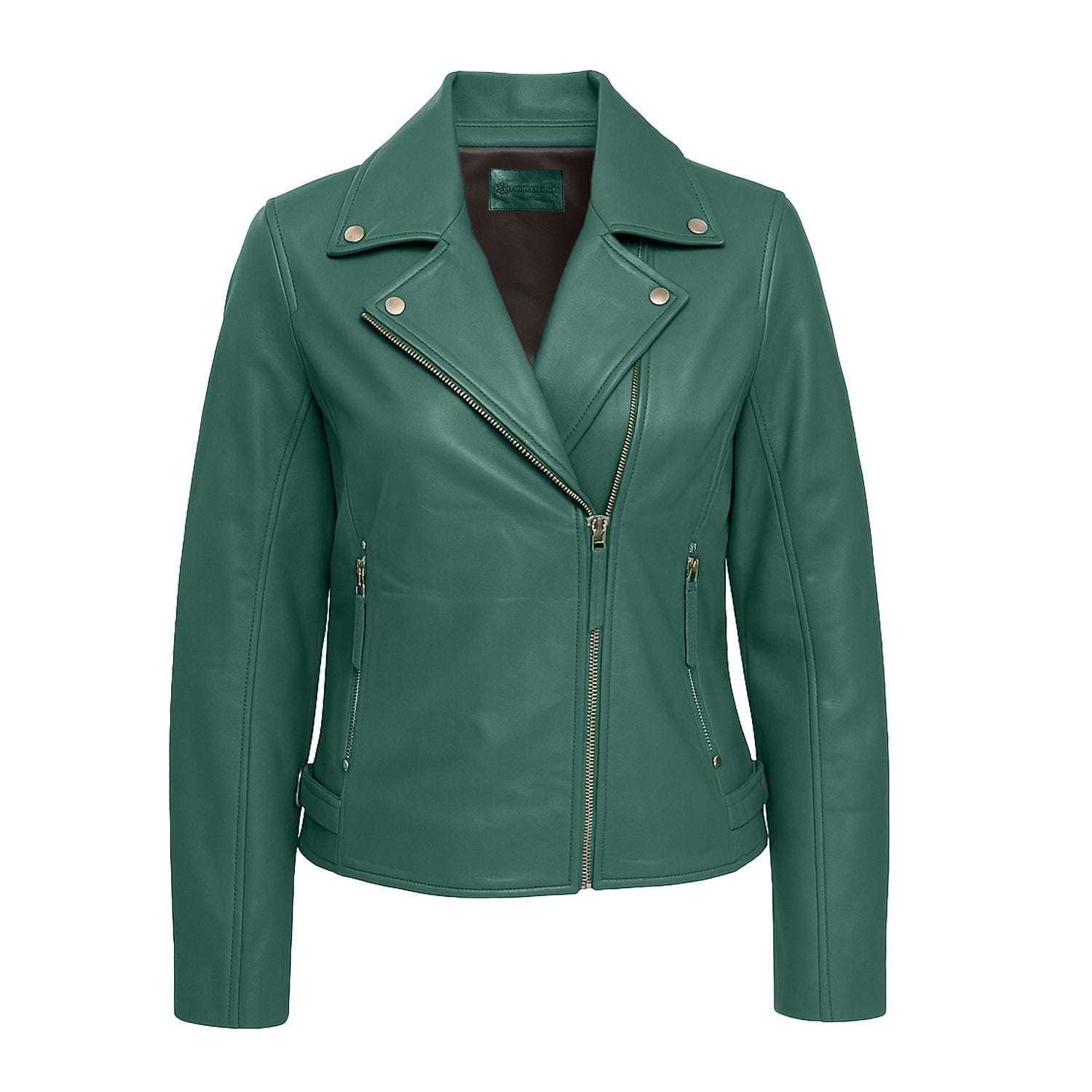 Women Green Leather Jacket Outfit