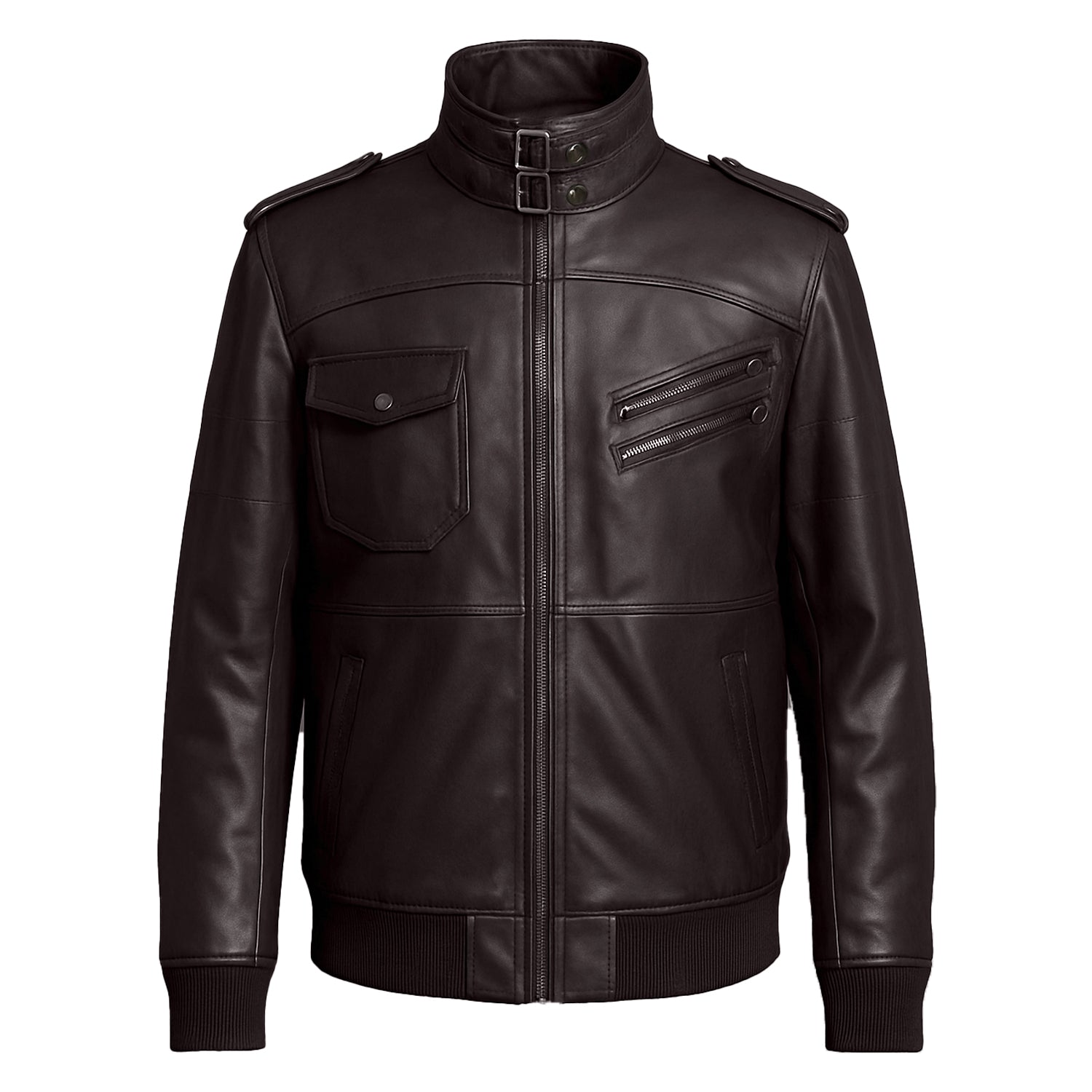 Men’s Sheepskin Hooded Leather Jacket