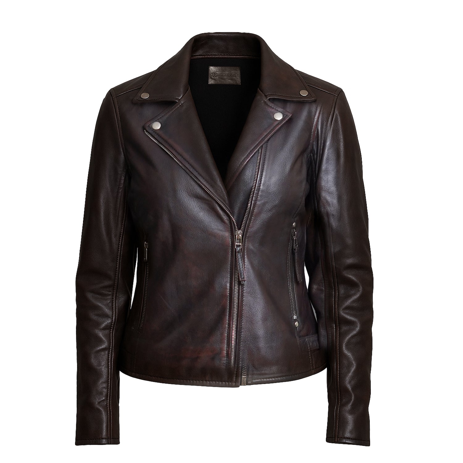 Cute Reddish Leather Jacket Women