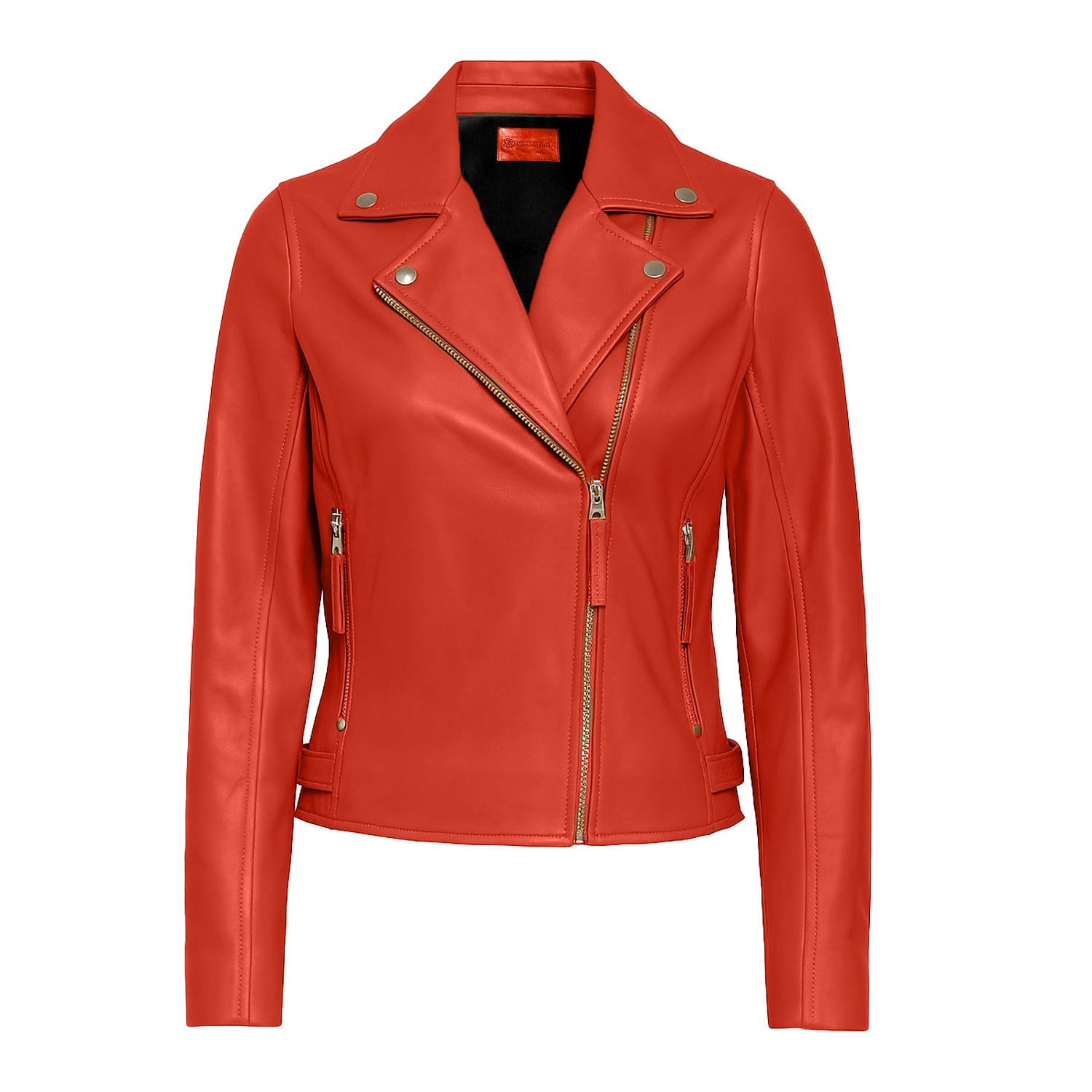 Authentic Red Leather Jacket Women