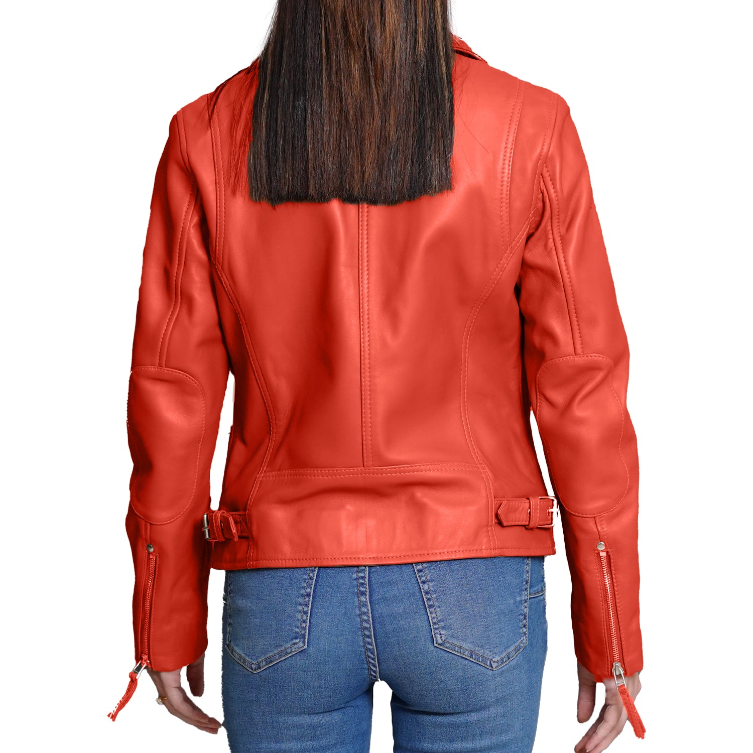 Authentic Red Leather Jacket Women