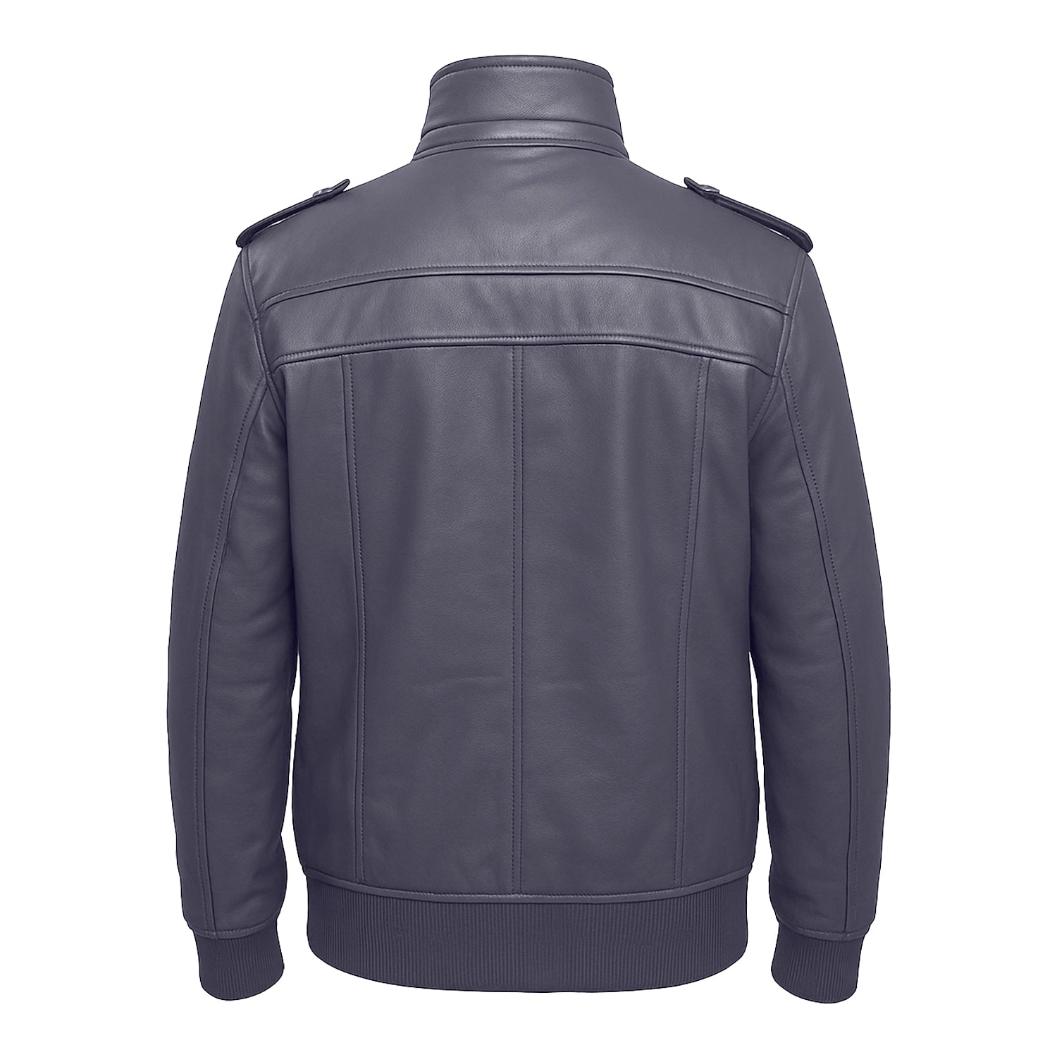 Men’s Sheepskin Stand Collar Leather Jacket