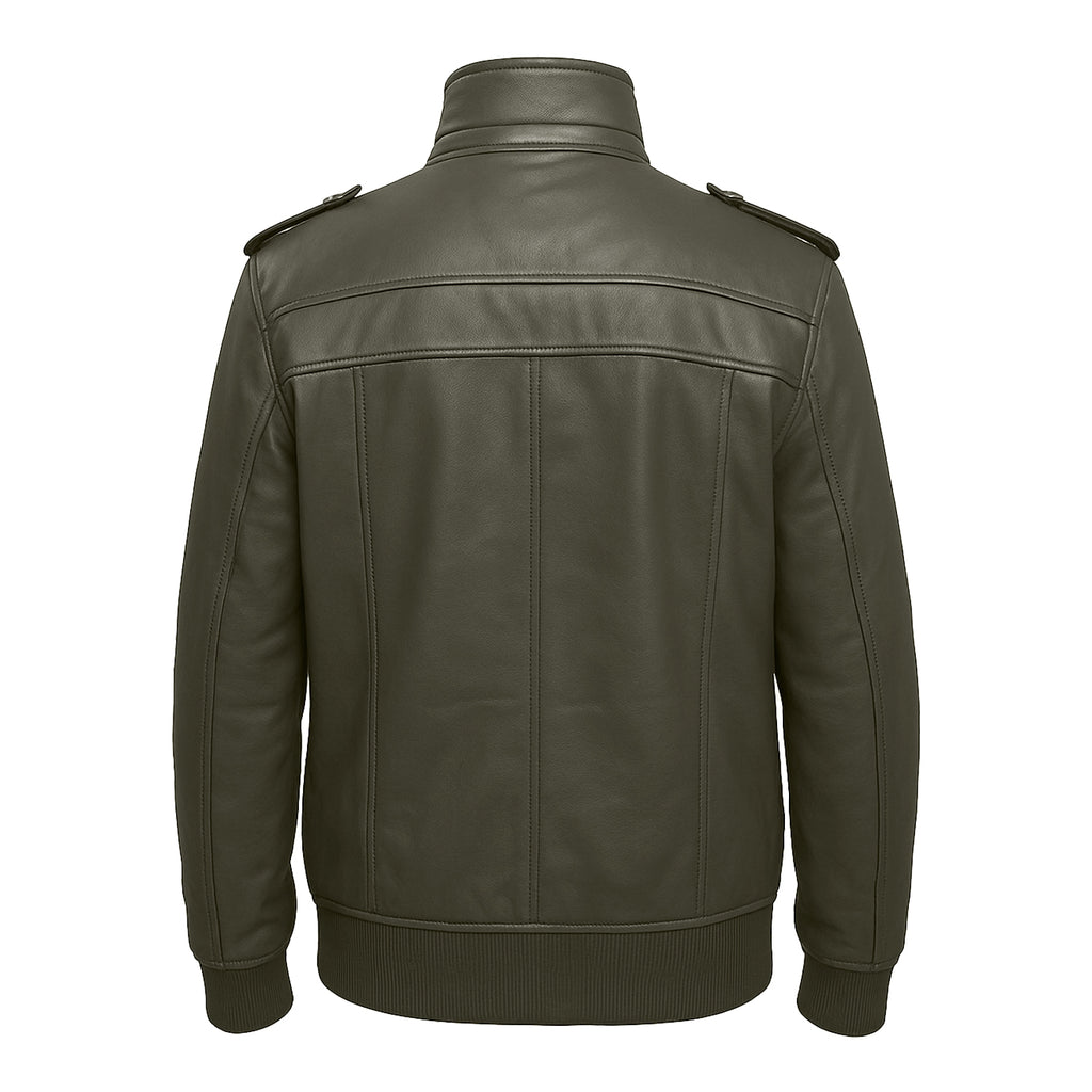 Men’s Genuine Sheepskin Biker Leather Jacket