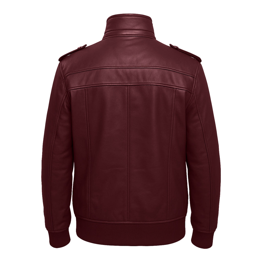 Men’s Sheepskin Biker Quilted Leather Jacket
