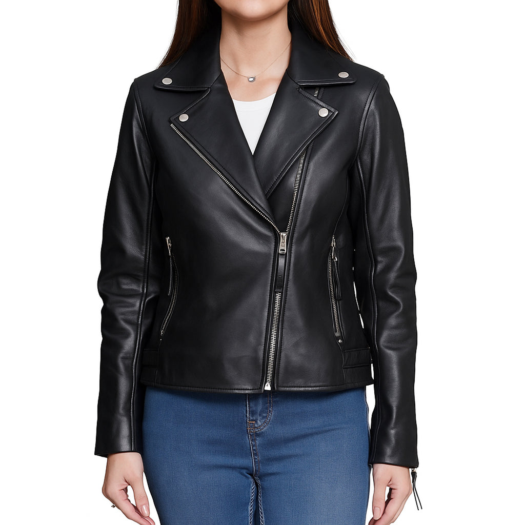 Women’s Black Designer Leather Jacket