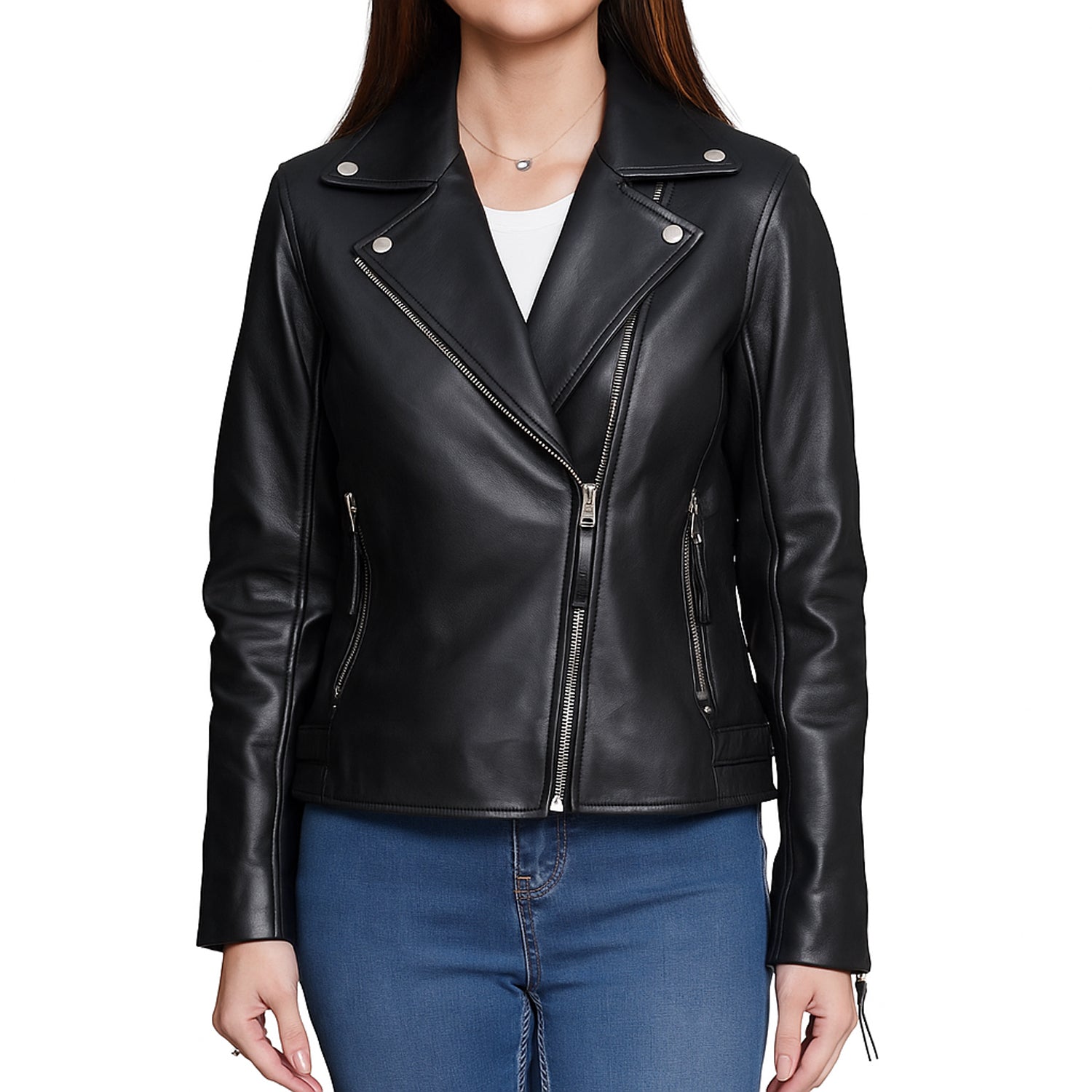 Women’s Black Designer Leather Jacket