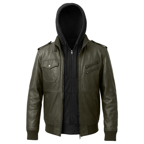 Men’s Genuine Sheepskin Biker Leather Jacket LC-0980