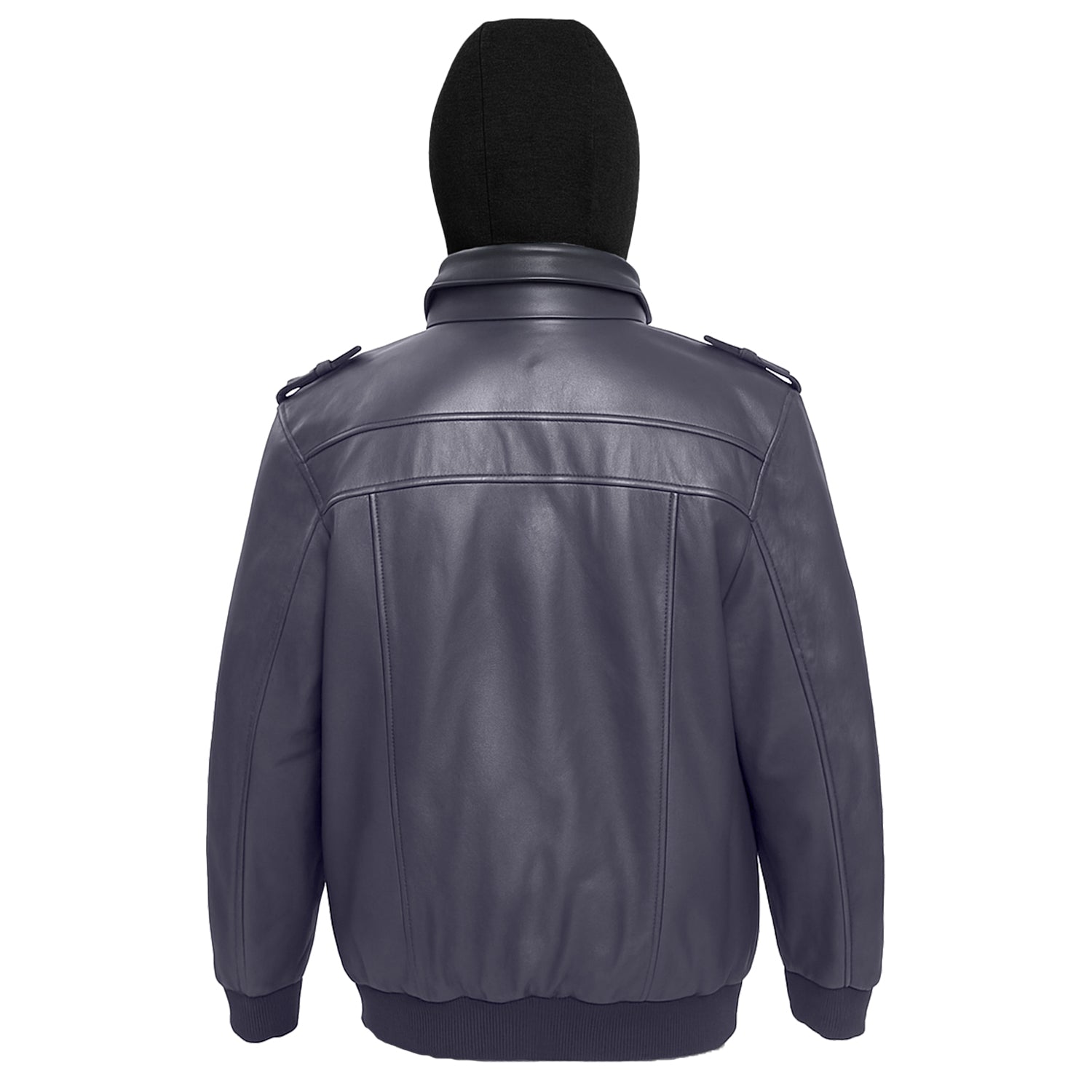 Men’s Sheepskin Stand Collar Leather Jacket