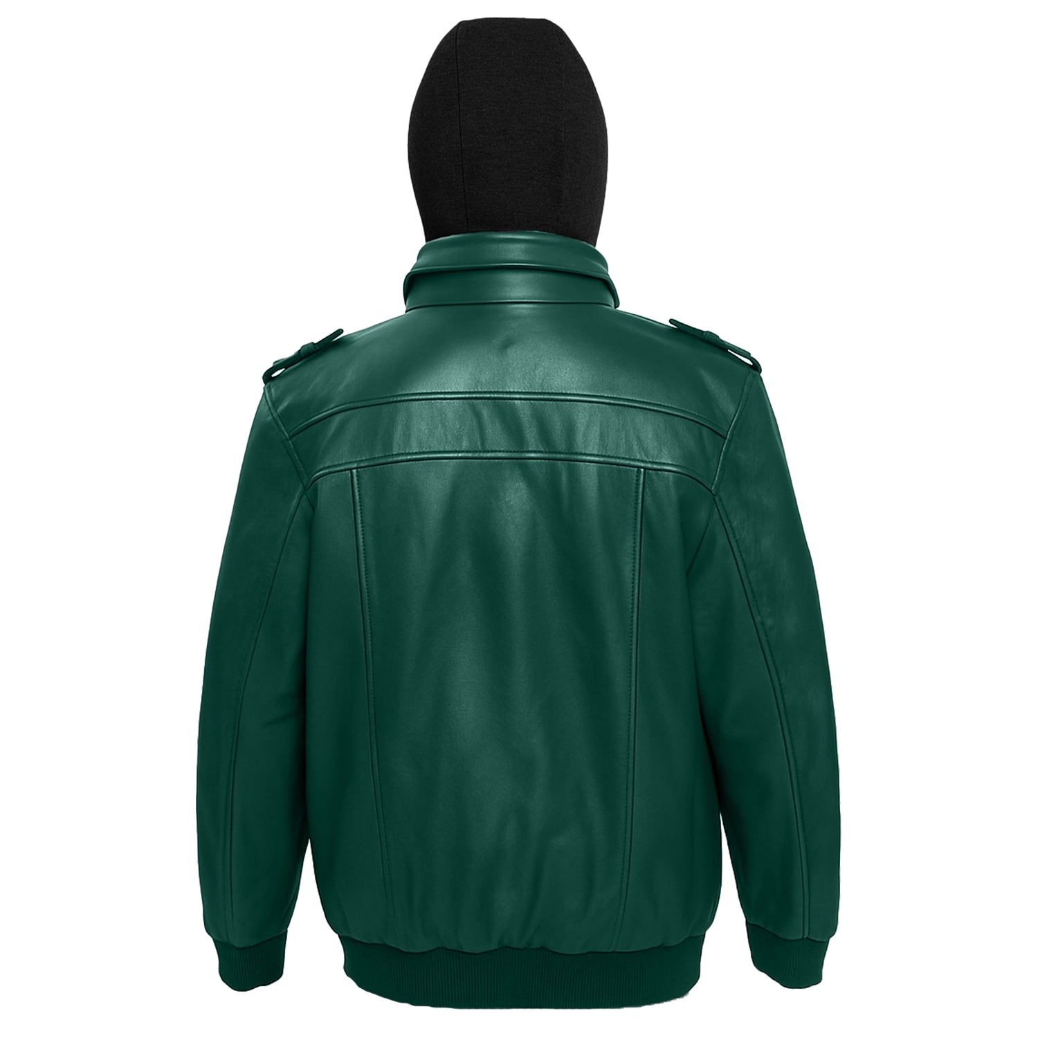 Men's Genuine Sheepskin Hooded Bomber Jacket