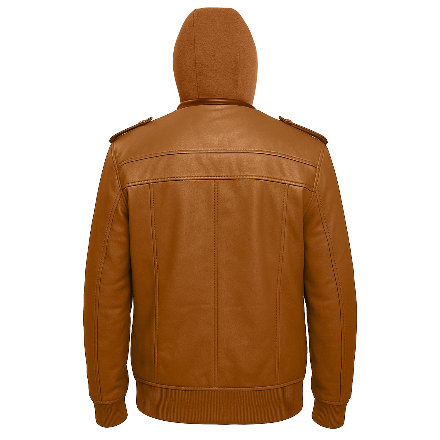 Men’s Hooded Biker Leather Jacket