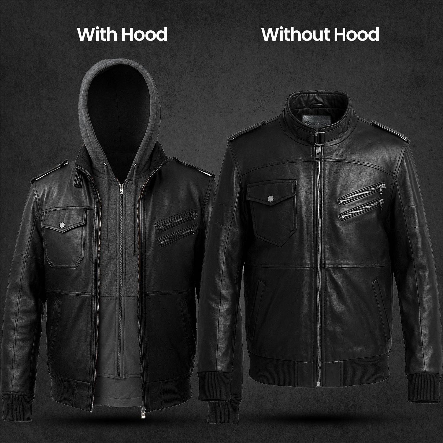 Men's Distressed Motorcycle Leather Jacket