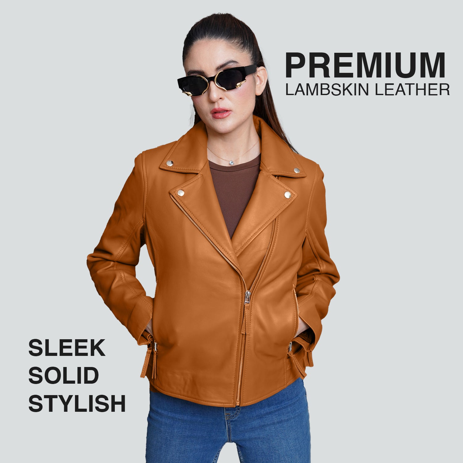 Mustard Best women Leather Jacket
