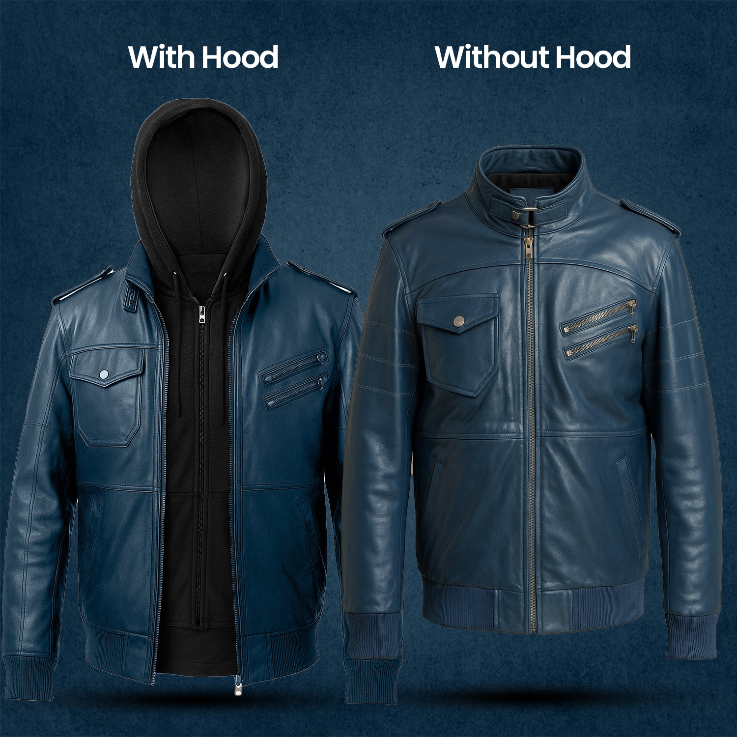 Men's Sheepskin Café Racer Leather Jacket
