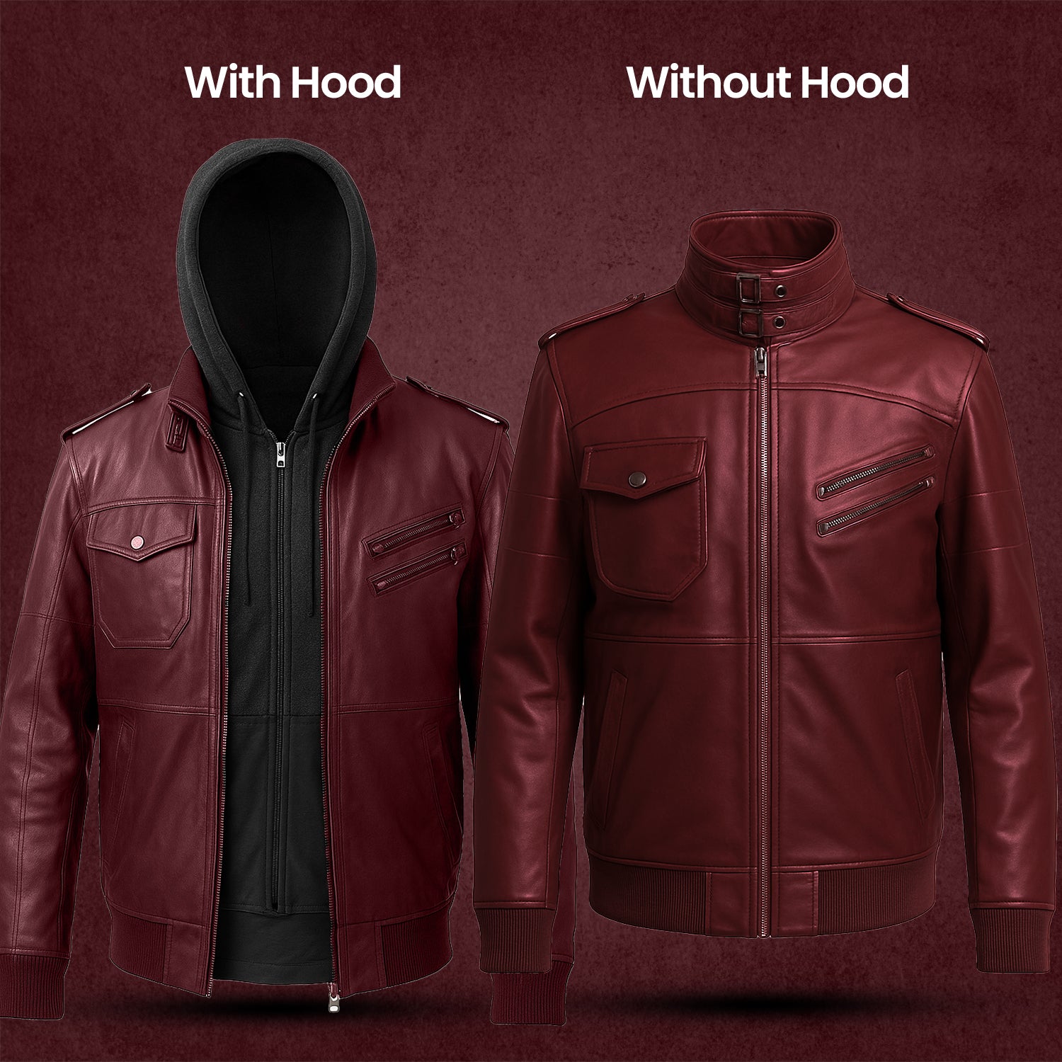 Men’s Sheepskin Biker Quilted Leather Jacket