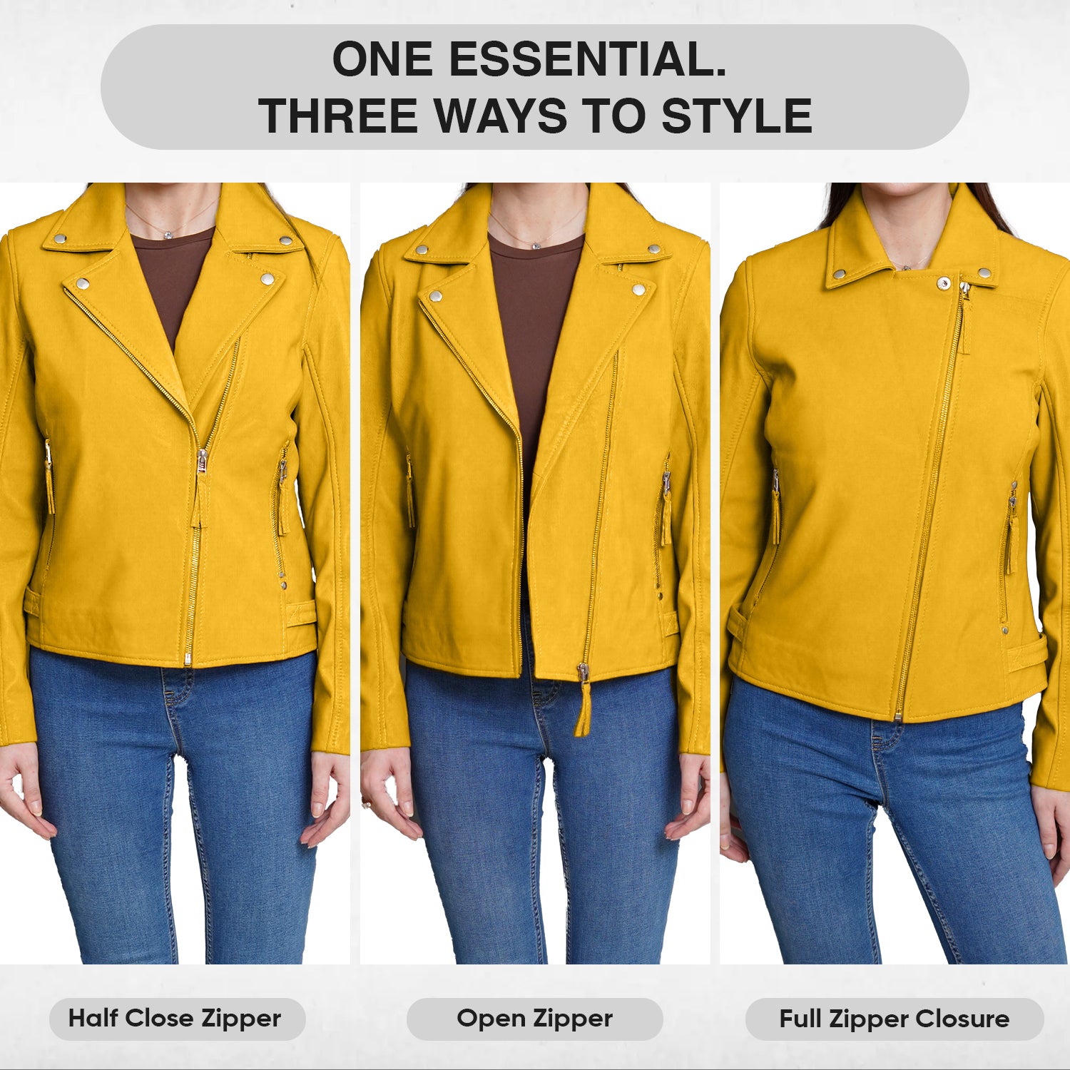 Yellow Leather Jacket Women Dynamite