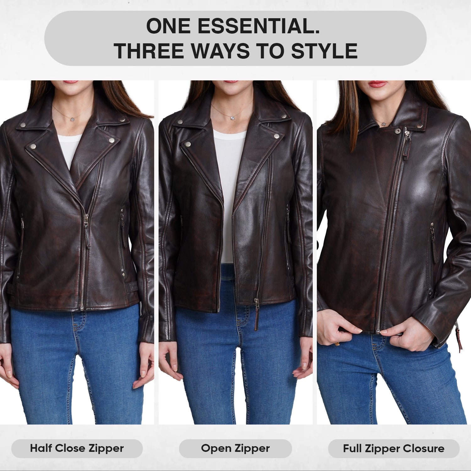 Cute Reddish Leather Jacket Women