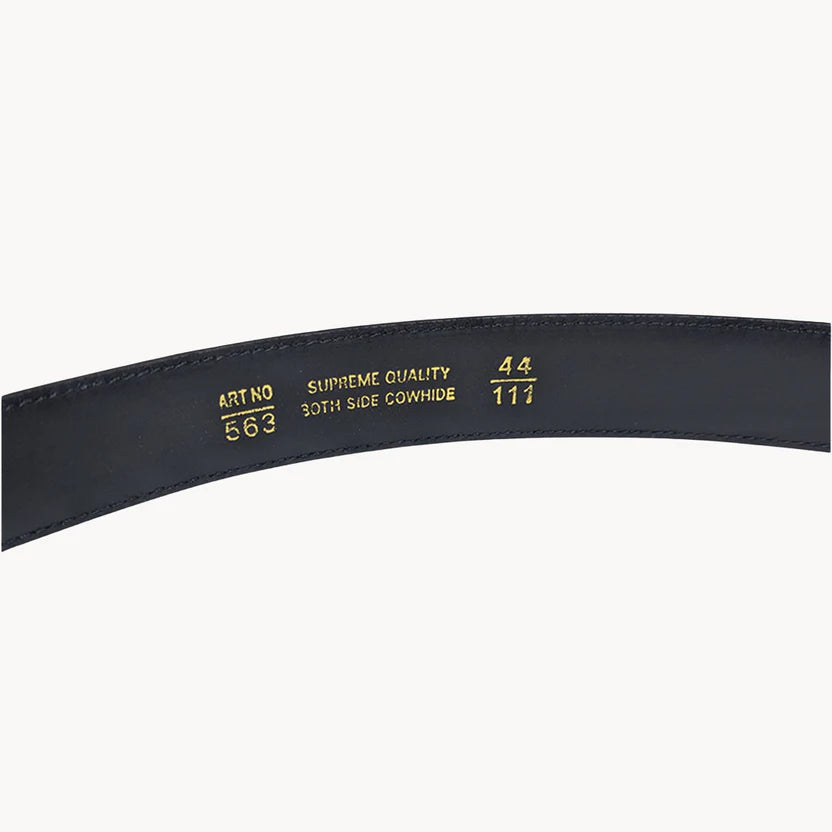 563 - Single Side Aniline Leather Belt (Black)