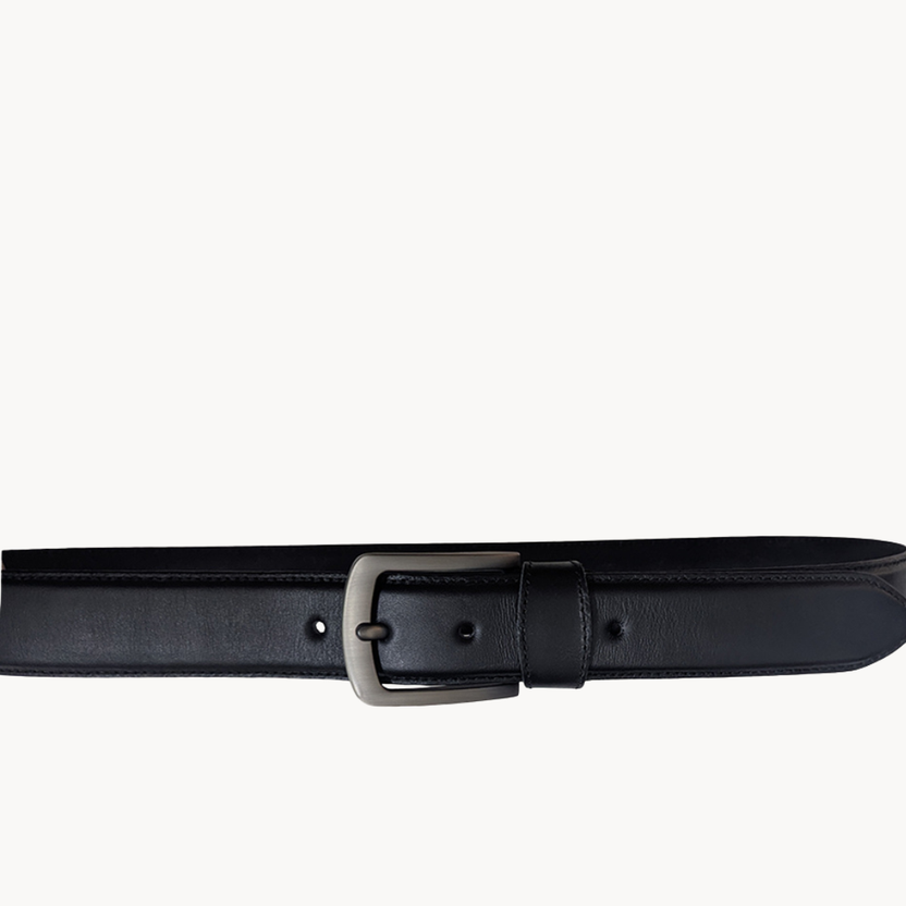 840 - Casual Aniline Leather Belt 40 mm (Black)