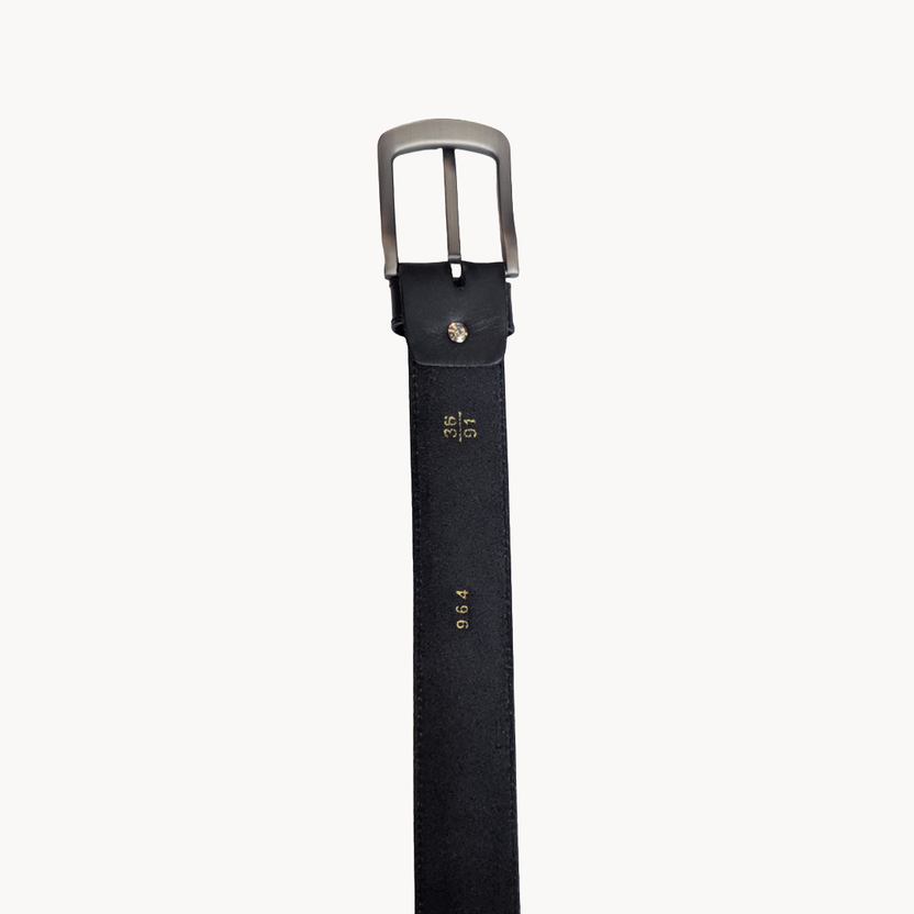 840 - Casual Aniline Leather Belt 40 mm (Black)