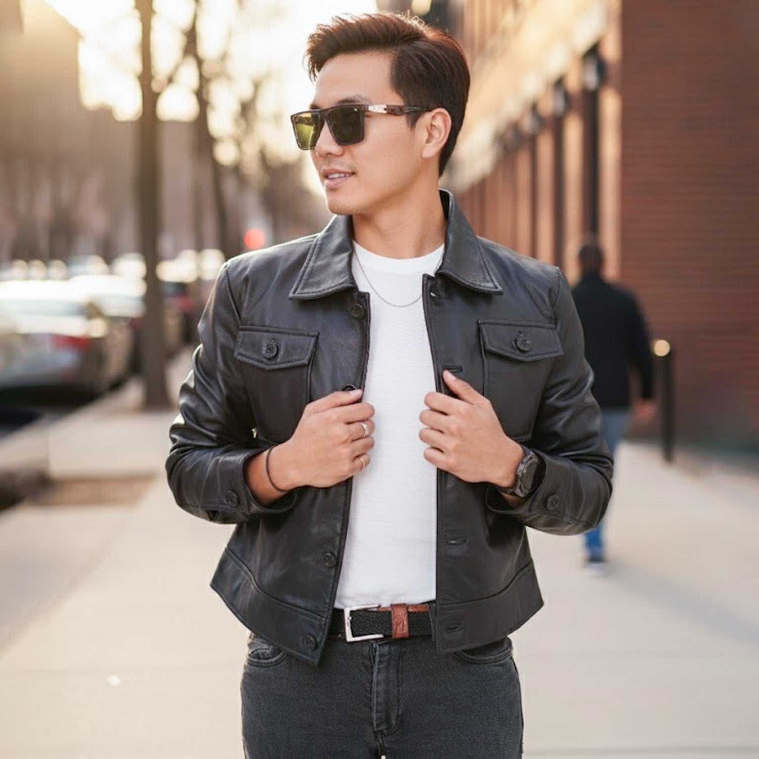 Vintage Trucker Mens Leather Jackets