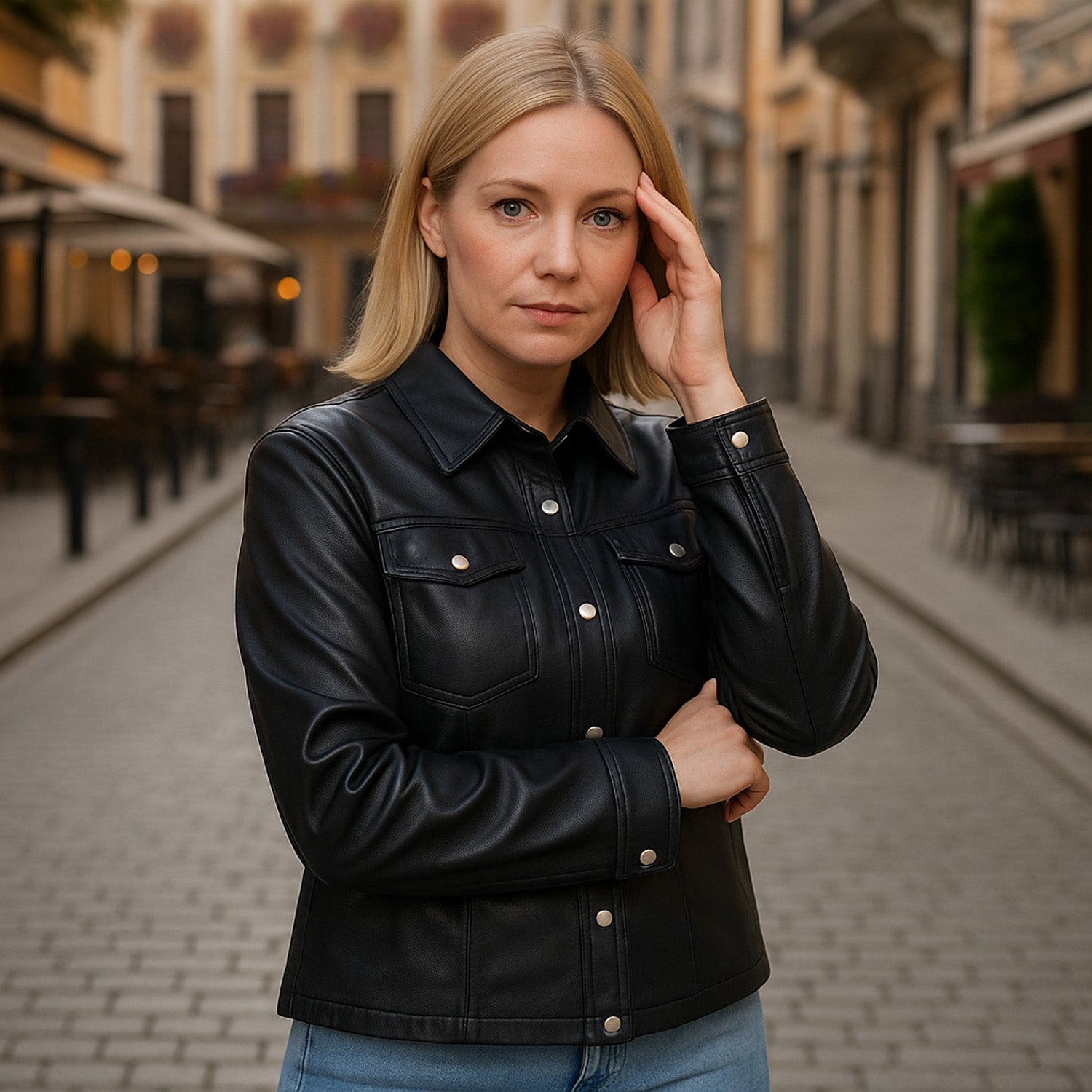 Premium Women Leather Shacket