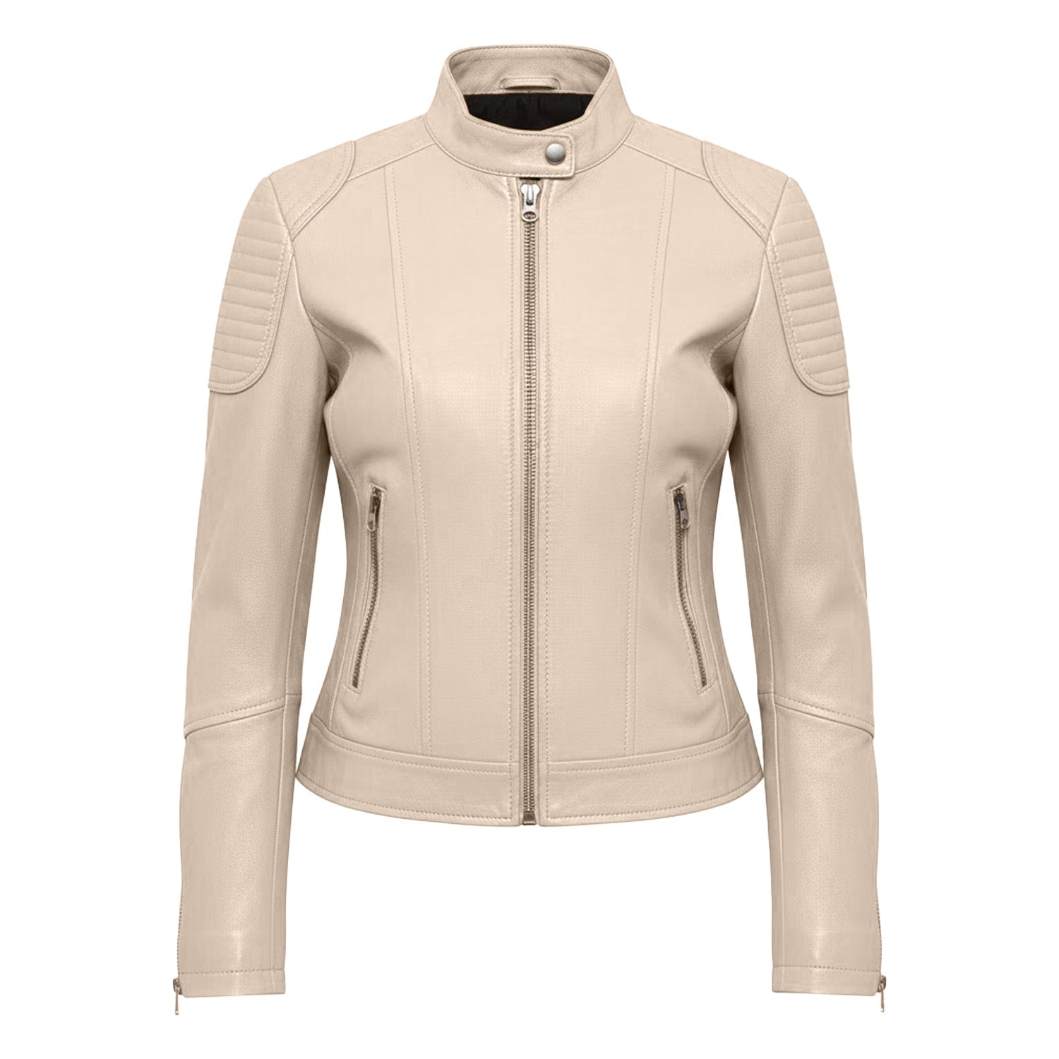 Women Leather Bomber Jacket