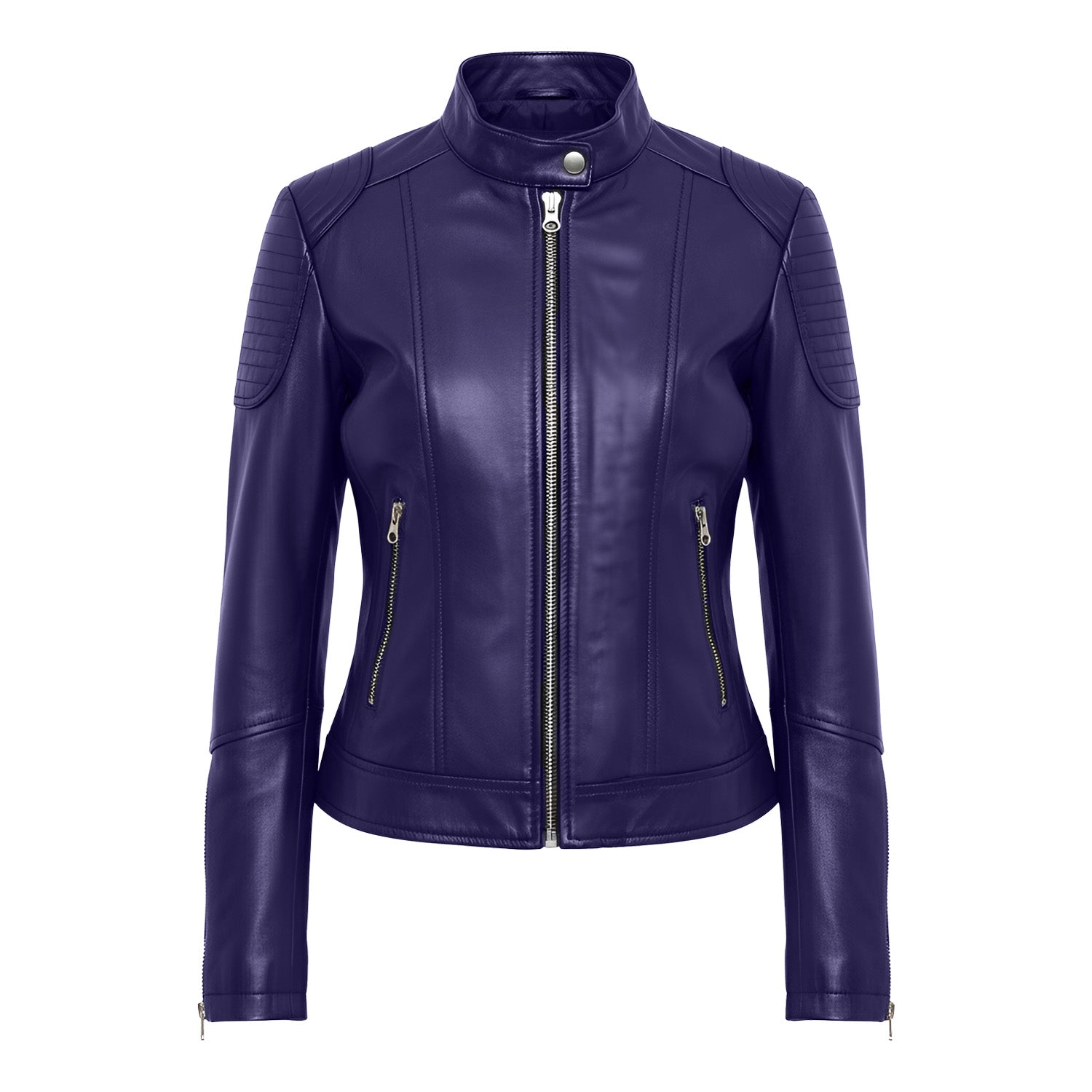 Women Leather Bomber Jacket