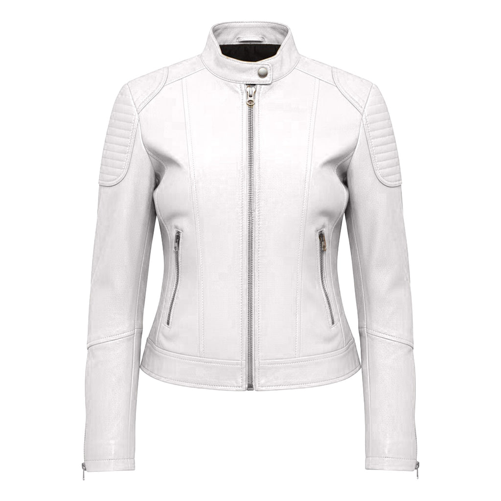 Women Leather Bomber Jacket