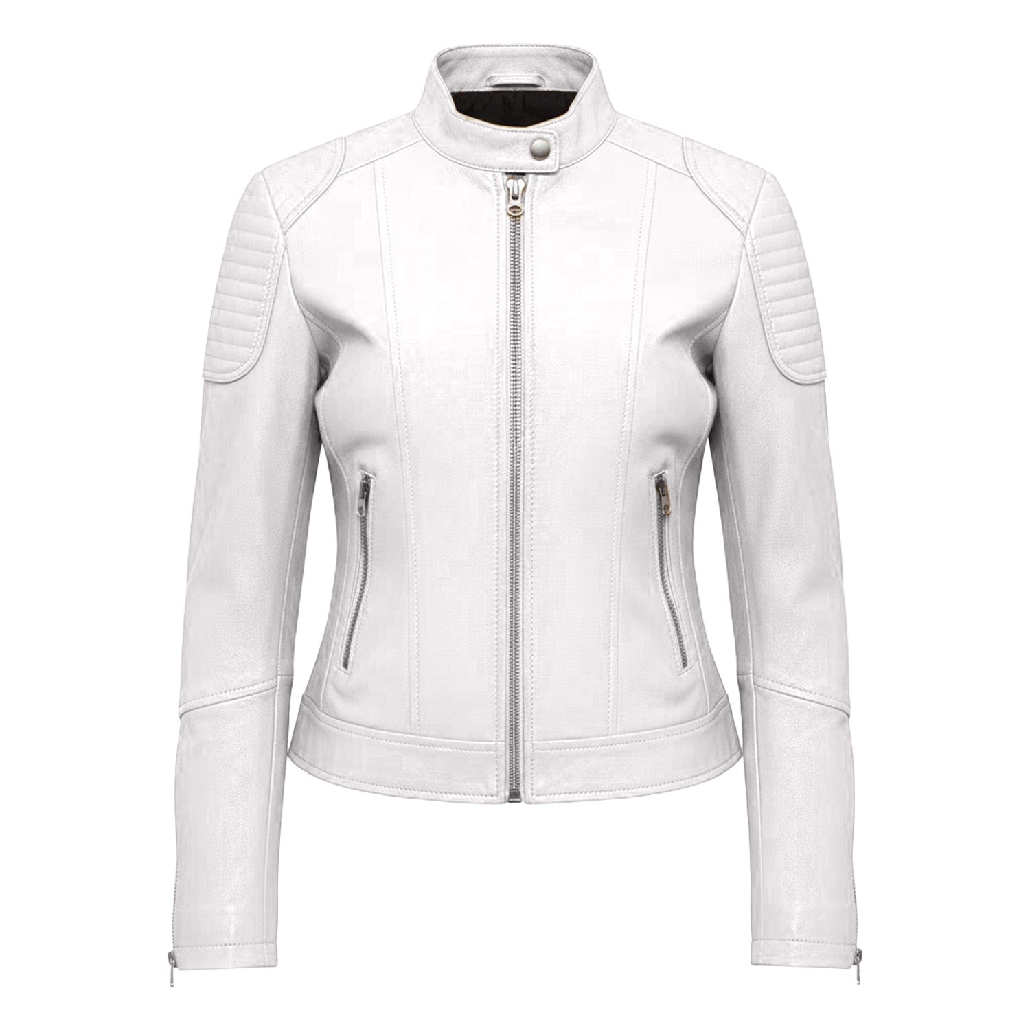 Women Leather Bomber Jacket